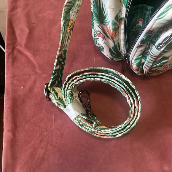 NWT Lug Rider Crossbody Bag, Tropical Birds Cream - Picture 7 of 11